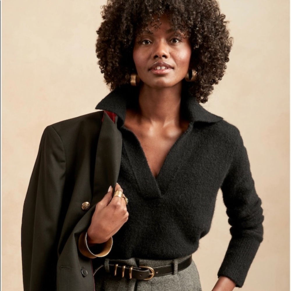 BANANA REPUBLIC - Wool-Blend Sweater Polo